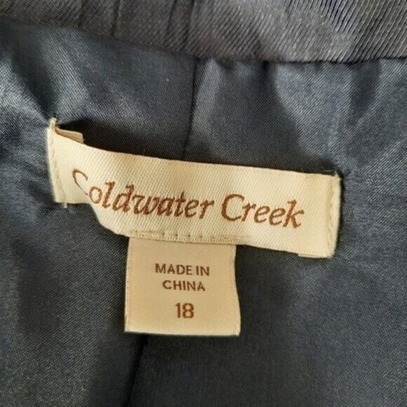 COLDWATER CREEK Light Jacket Full-zip Navy PLUS Sz 18 - Picture 7 of 9